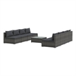 vidaXL 9 Piece Steel Garden Lounge Set in Gray