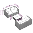 vidaXL 5 Piece Garden Lounge Set in Gray/Anthracite