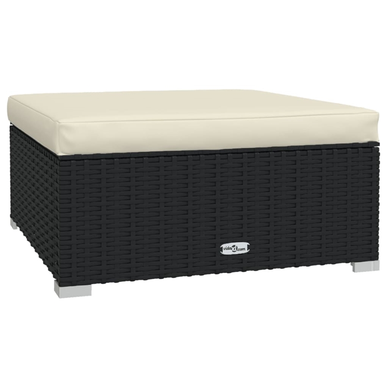 vidaXL 6 Piece Garden Lounge Set in Black/Cream