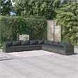 vidaXL 9 Piece Steel Garden Lounge Set in Gray
