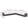 vidaXL 9 Piece Steel Garden Lounge Set in Gray
