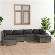 vidaXL 6 Piece Steel Garden Lounge Set in Gray
