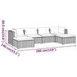 vidaXL 6 Piece Steel Garden Lounge Set in Gray
