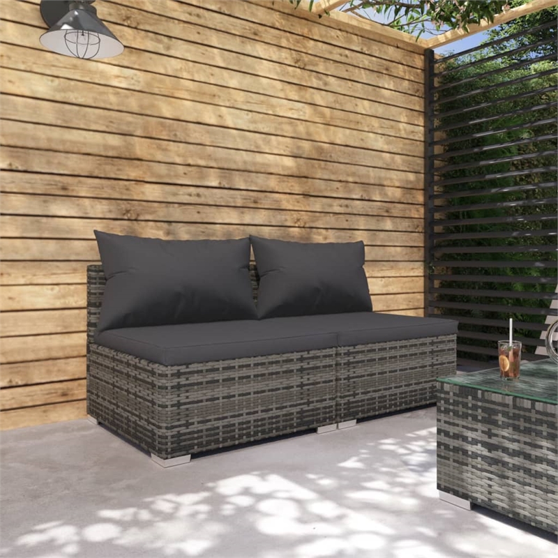 vidaXL 2 Piece Garden Lounge Set in Gray/Anthracite