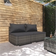 vidaXL 2 Piece Garden Lounge Set in Gray/Anthracite