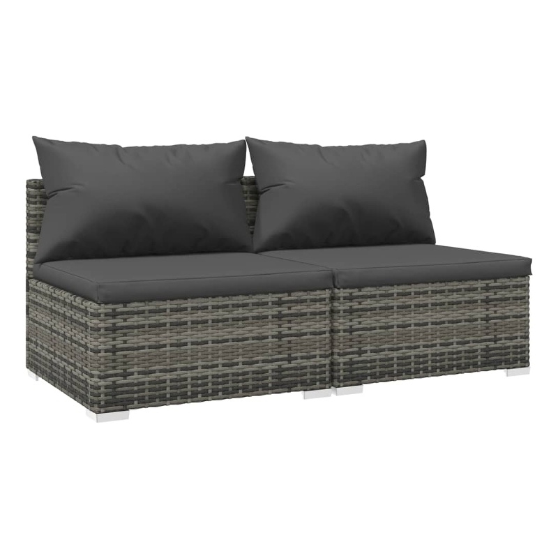vidaXL 2 Piece Garden Lounge Set in Gray/Anthracite