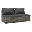 vidaXL 2 Piece Garden Lounge Set in Gray/Anthracite