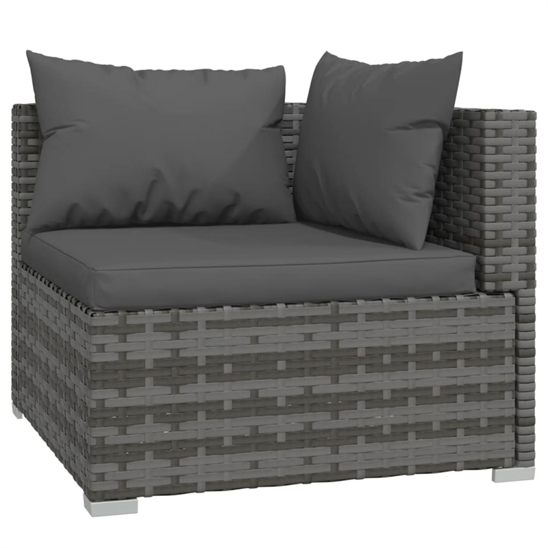 vidaXL 4 Piece Steel Garden Lounge Set in Gray