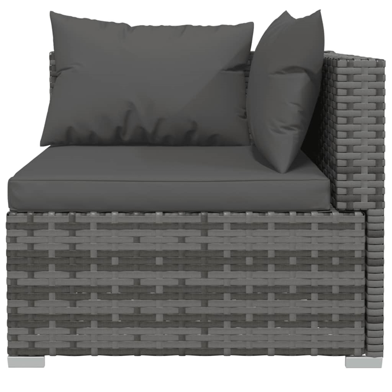 vidaXL 4 Piece Steel Garden Lounge Set in Gray