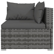 vidaXL 4 Piece Steel Garden Lounge Set in Gray