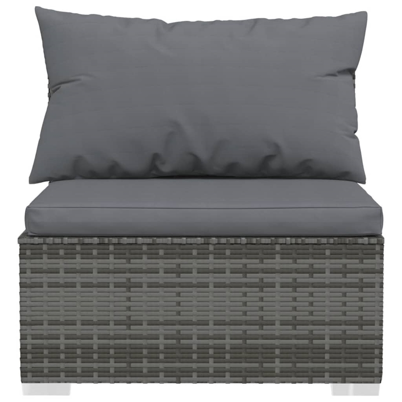 vidaXL 4 Piece Steel Garden Lounge Set in Gray