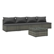 vidaXL 5 Piece Garden Lounge Set in Gray