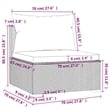 vidaXL 4 Piece Steel Garden Lounge Set in Red/Brown