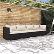 vidaXL 4 Piece Steel Garden Lounge Set in Black