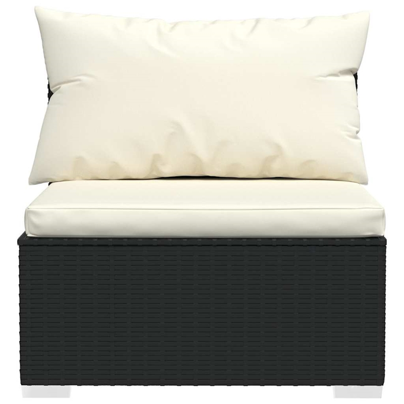 vidaXL 4 Piece Steel Garden Lounge Set in Black