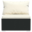 vidaXL 4 Piece Steel Garden Lounge Set in Black