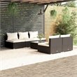 vidaXL 6 Piece Garden Lounge Set in Black