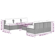 vidaXL 6 Piece Garden Lounge Set in Black
