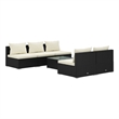 vidaXL 6 Piece Garden Lounge Set in Black
