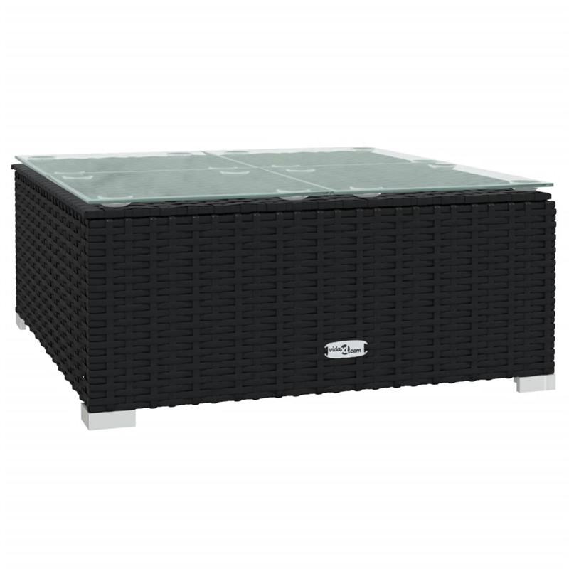 vidaXL 6 Piece Steel Large Garden Lounge Set in Black