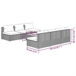 vidaXL 7 Piece Steel Small Garden Lounge Set in Black