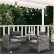 vidaXL 4 Piece Steel Garden Lounge Set in Gray