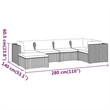 vidaXL 6 Piece Steel Garden Lounge Set in Red/Brown