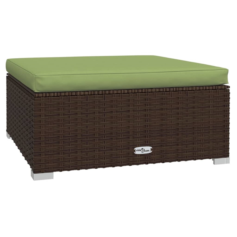 vidaXL 7 Piece Steel Small Lounge Set in Brown