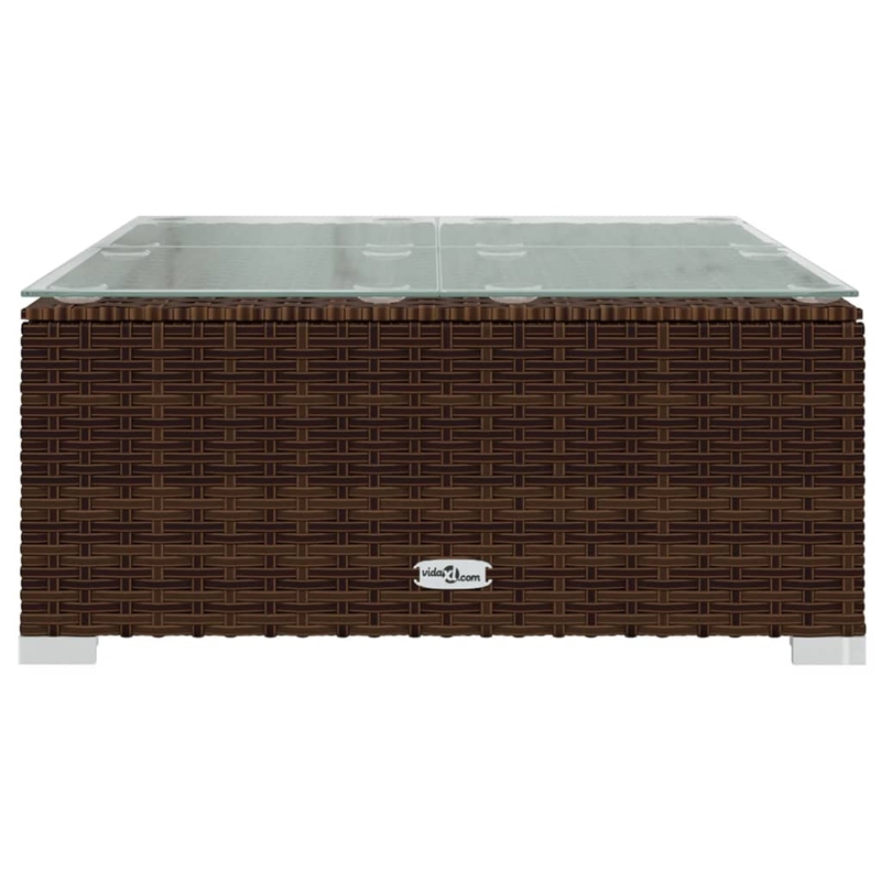 vidaXL 7 Piece Steel Small Lounge Set in Brown