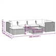 vidaXL 7 Piece Garden Lounge Set in Gray