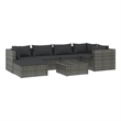 vidaXL 7 Piece Garden Lounge Set in Gray