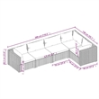 vidaXL 5 Piece Steel Garden Lounge Set in Black