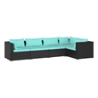 vidaXL 5 Piece Steel Garden Lounge Set in Black