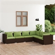 vidaXL 6 Piece Garden Lounge Set in Green/Brown