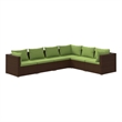 vidaXL 6 Piece Garden Lounge Set in Green/Brown