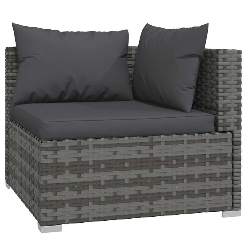 vidaXL 6 Piece Steel Garden Lounge Set in Gray