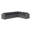 vidaXL 6 Piece Steel Garden Lounge Set in Gray