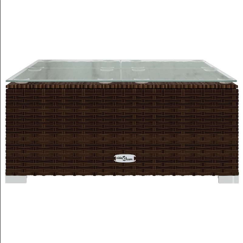 vidaXL 7 Piece Steel Garden Lounge Set in Red/Brown