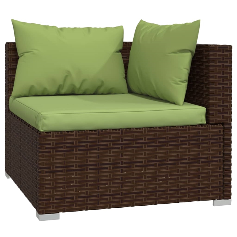 vidaXL 7 Piece Steel Garden Lounge Set in Brown