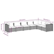 vidaXL 7 Piece Steel Garden Lounge Set in Brown