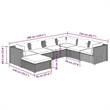 vidaXL 7 Piece Lounge Set in Black