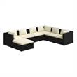 vidaXL 7 Piece Lounge Set in Black