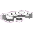 vidaXL Steel Garden Lounge Set in Gray/Anthracite