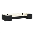 vidaXL 7 Piece Garden Lounge Set in Black/Cream