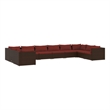 vidaXL 10 Piece Garden Lounge Set in Brown