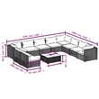vidaXL 11 Piece Steel Garden Lounge Set in Gray