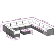 vidaXL 12 Piece Steel Garden Lounge Set in Red/Brown