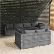vidaXL 7 Piece Garden Lounge Set in Gray