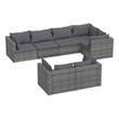 vidaXL 7 Piece Garden Lounge Set in Gray