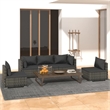 vidaXL 5 Piece Steel Lounge Set in Gray/Anthracite